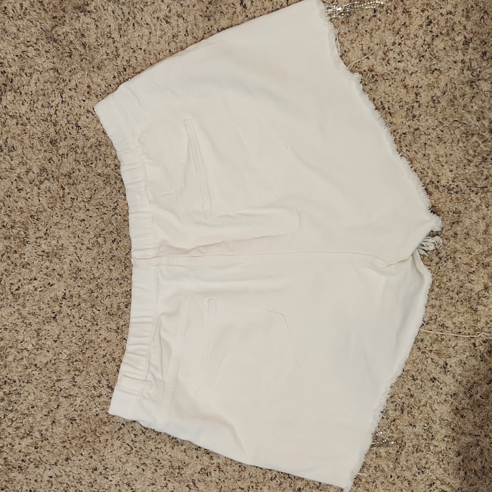 White Rhinestone Shorts - Picture 6 of 6